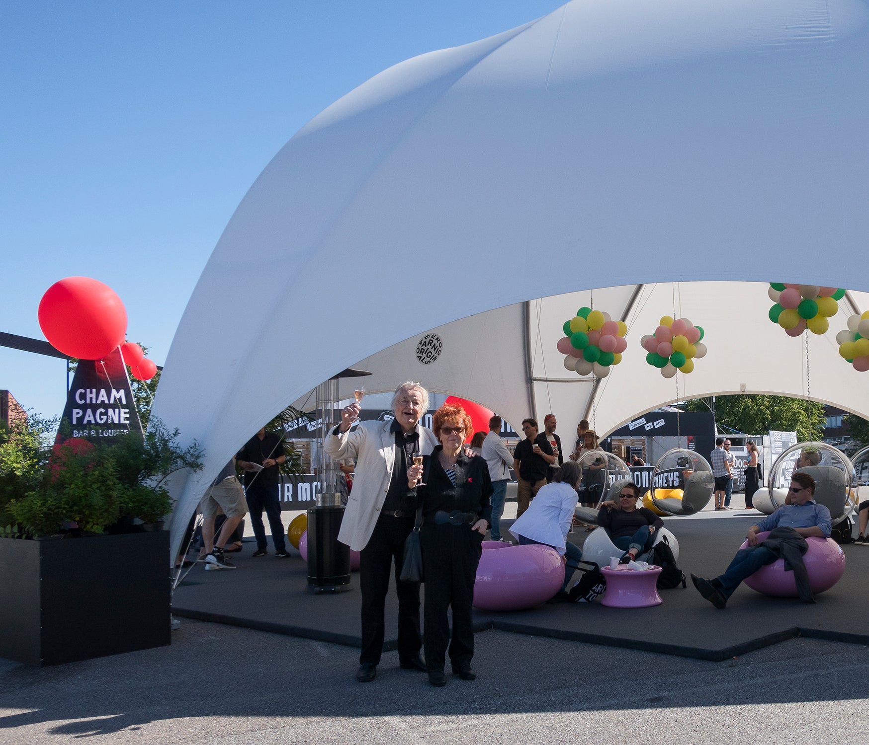 Eero Aarnio's birthday party at Flow Festival Helsinki